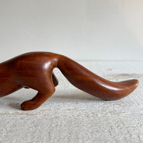 Vintage Swedish Style Hand Carved Wooden Folk Art Fox - Picture 7 of 9